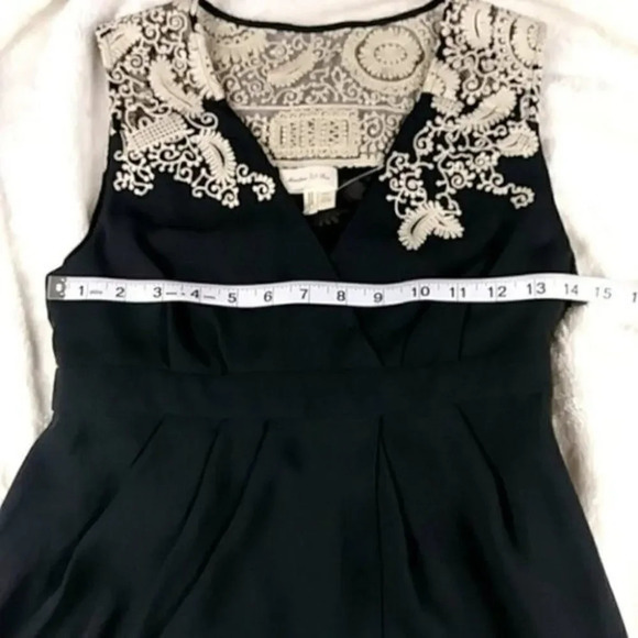 Anthropologie Embroidered Black Cocktail Dress - Picture 6 of 16